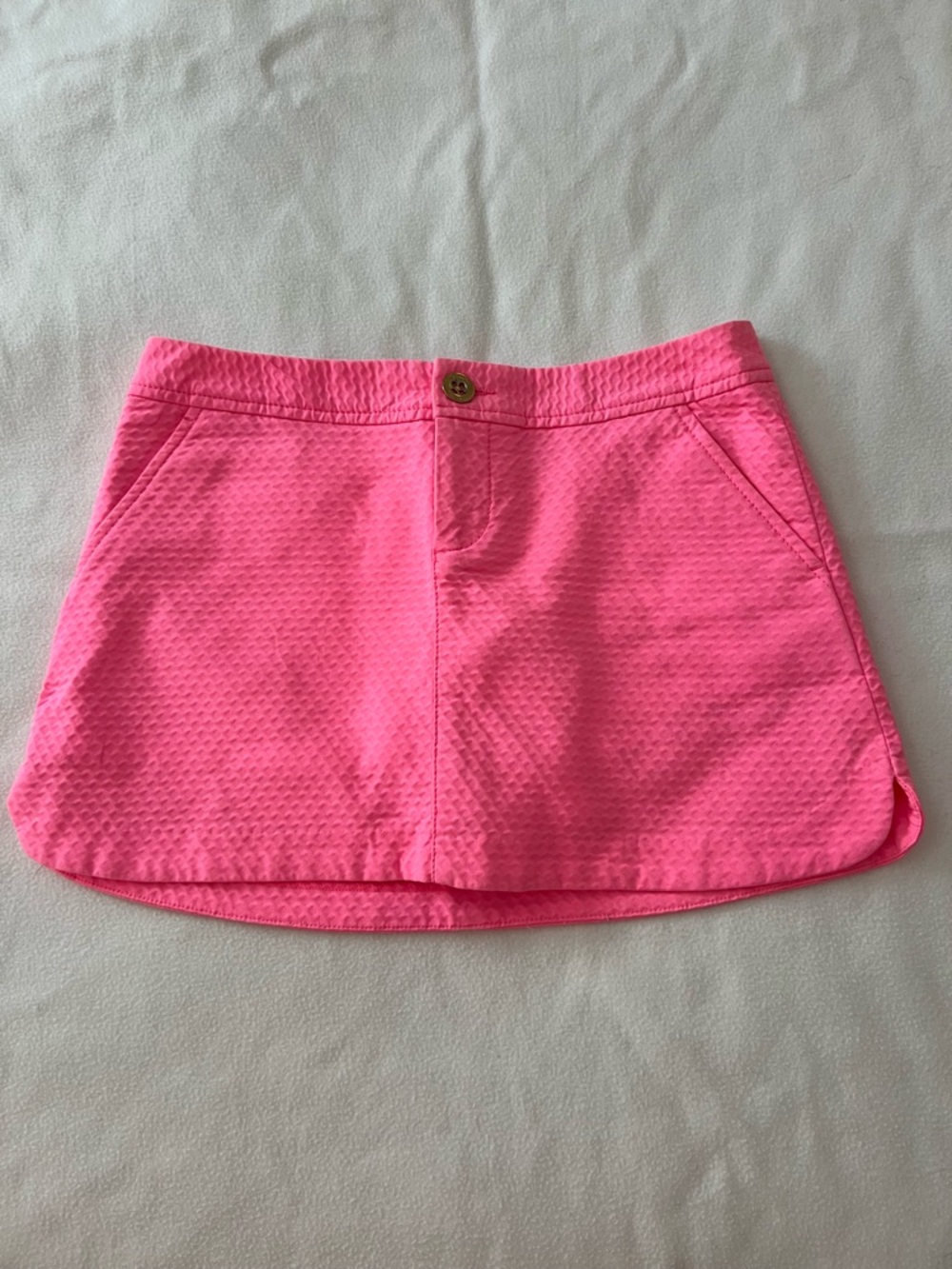 Lilly Pulitzer Hot Pink Textured Mini Skort